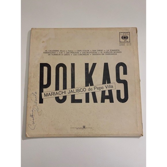 Polkas Mariachi Jalisco De Pepe Villa LP CBS Records DCS 203 VG Import Mexico - Picture 2 of 7